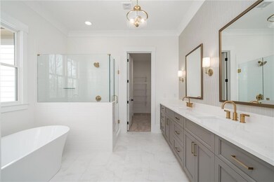 Stock photo of Primary bathroom on main