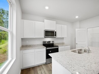 belhaven open concept kitchen with a large walk-in
