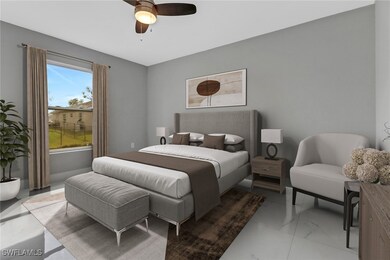 Bedroom with ceiling fan