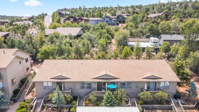 Aerial view of front of complex