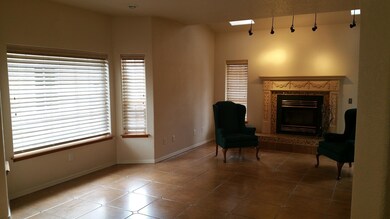 Living room with bay window