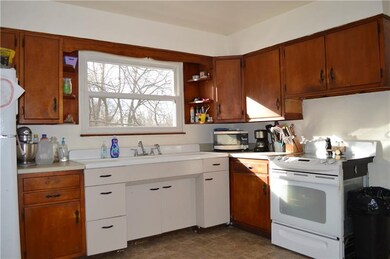 Nice large eat-in kitchen.  Appliances stay and th
