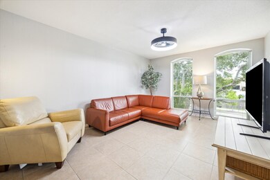 Spacious family room with great views of the trees