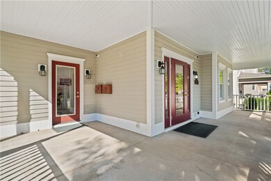Front entrance off large porch