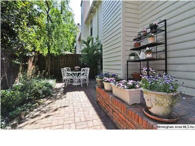 Private brick courtyard.