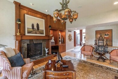 Beautiful fireplace and built-in shelfs