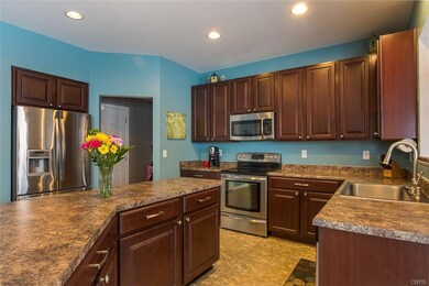 Most of the lower cabinets seen here have pull-out