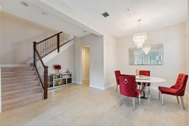 Entrance, formal dining and stairs