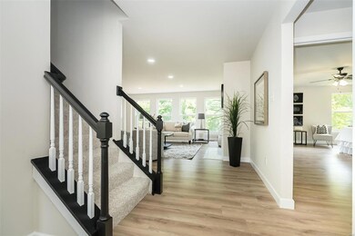 Entry Foyer leads to the Great Room, stairs to the