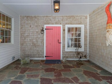 A unique entry way opening to the home.