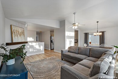 Spacious open concept living and dining