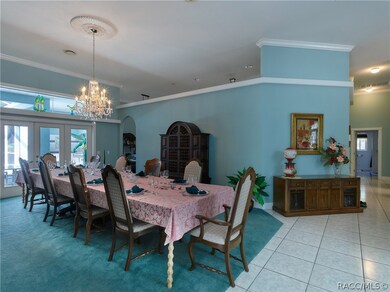 Looking into Dining room from hall toward kitchen