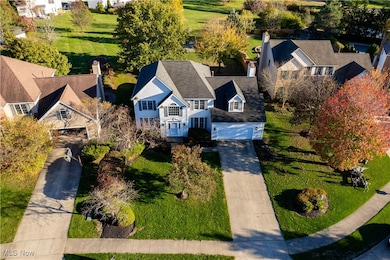 Aerial view of residential area
