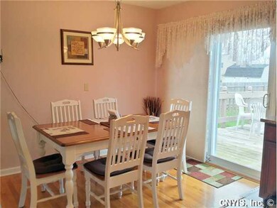 Landscaping. The kitchen dining area slider leads 