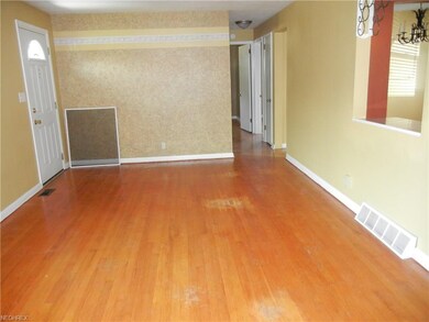 Living room with opening thru to kitchen
