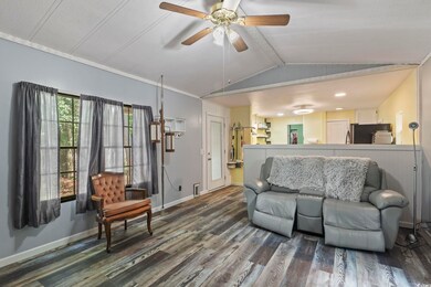 Living room featuring hardwood / wood-style floori
