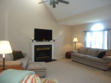 Great room---view from doorway to kitchen.