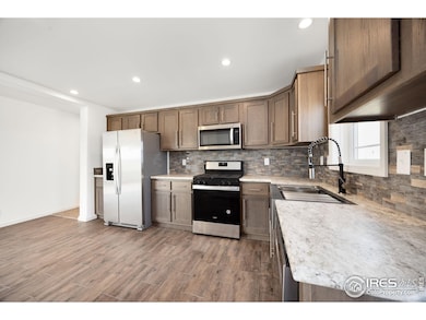 Large, open kitchen with included appliances