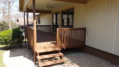 A closer view of the covered deck.