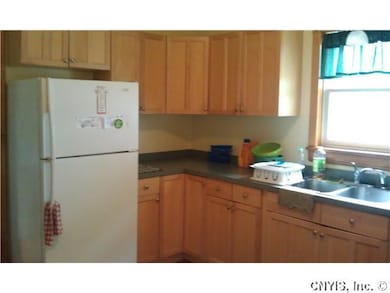 Kitchen Modern refrigerator, double kitchen sink, 