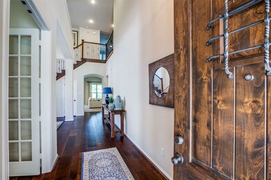 Entering front door, office is to the left