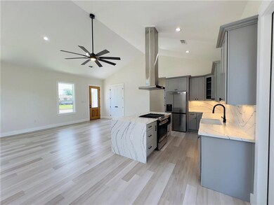 View of Kitchen, Living Room, & Dining Room