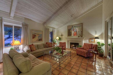 Living Room with Vaulted Ceiling