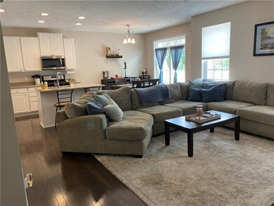 Spacious living room, open floor plan