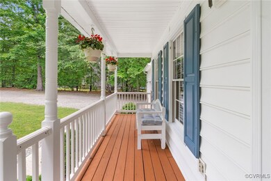 Wooden terrace with covered porch