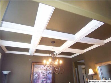 Beautiful coffered ceiling.