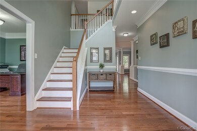 Freshly painted foyer is open and inviting!