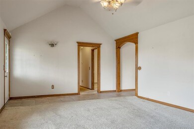 Entry to bedrooms and kitchen area