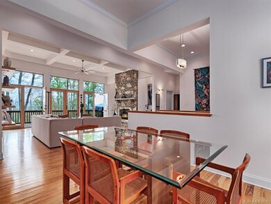 Elegant coffered ceiling and crown molding in the 