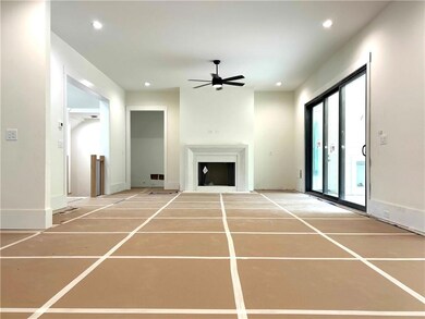 Living room fireplace