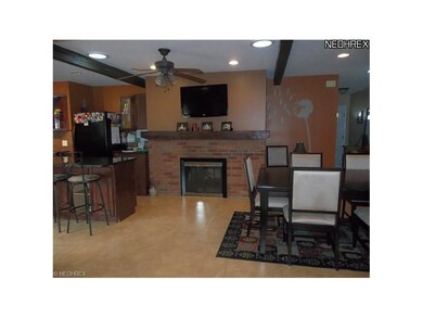 Enjoy the double sided fireplace from the kitchen 