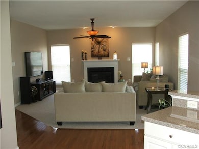 Family room with upgraded wall to wall carpet, cei