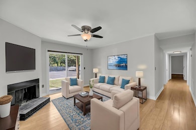 Virtually staged living room