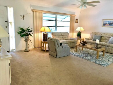 Living room with cathedral ceiling