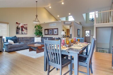 The dinning room is off the kitchen and part of th