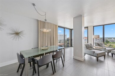 Dining room with expansive windows