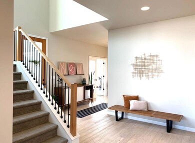 Foyer is light and bright