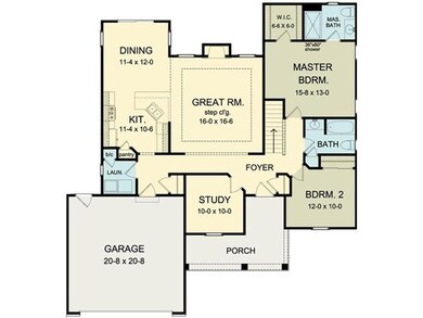 1st Floor Plan. Floorplan of home--does not show t