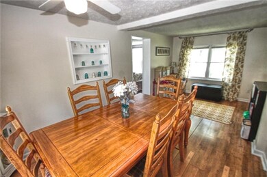 An expansive dining room with plenty of space for 