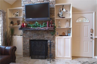 Beautiful wooden mantle.