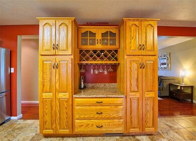 Custom built wine bar is great for parties friends