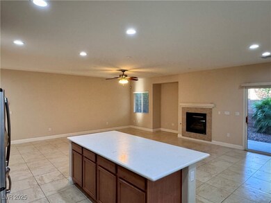 Kitchen with recessed lighting, ceiling fan, light
