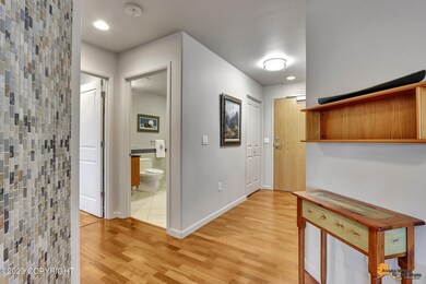 Wood floor entrance