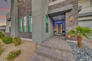 Sleek, contemporary entryway and front door