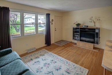 Living room has hardwood floors