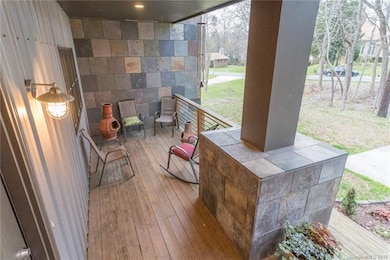 Peaceful front porch for hanging out and listening